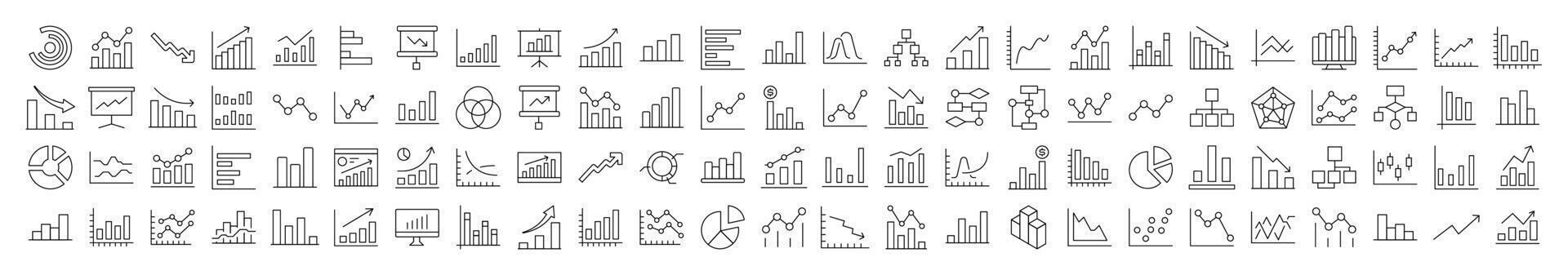 Simple Linear Icon of Progress Bar, Diagram, Statistics. Editable Stroke. Minimalistic Linear Pictogram for Design of Cards, Apps, Banners, Posts vector