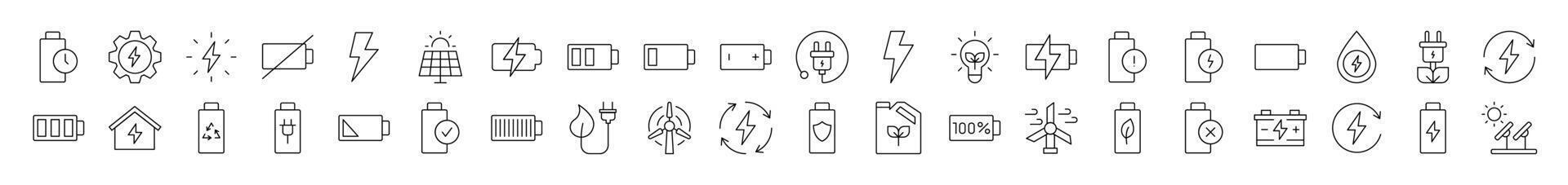 Ecology, Energy and Agriculture Related Line Icon Collection. Editable Stroke. Perfect for Infographics, Articles, Books, Flyers, Banners vector