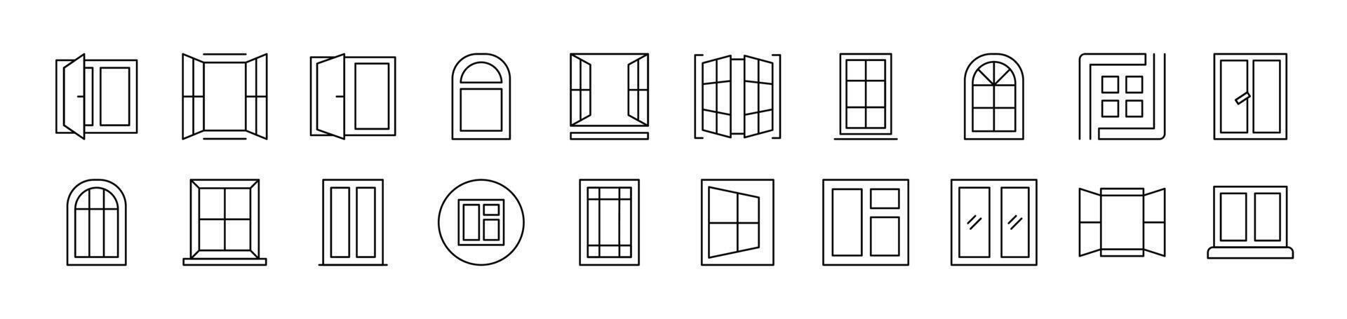 Related Icon Set. Editable Stroke. Suitable for Web Sites, Books, Cards, Apps vector