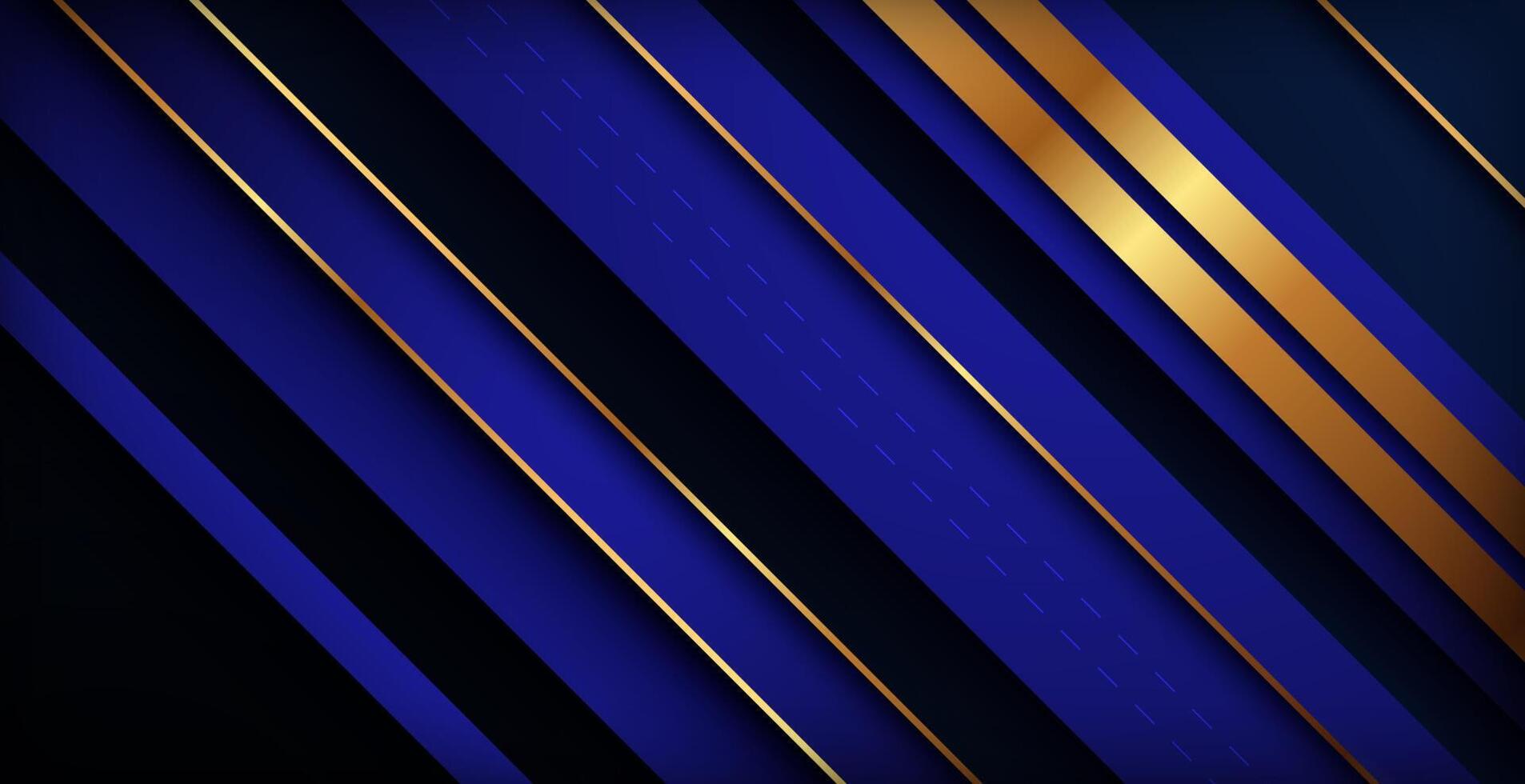 Overlapping background with blue and gold color and texture vector