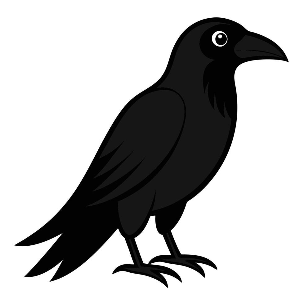 a black bird with a blue beak and a black beak vector