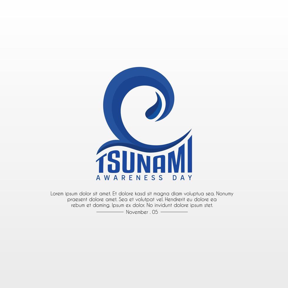 World Tsunami Awareness Day poster, suitable for social media post vector
