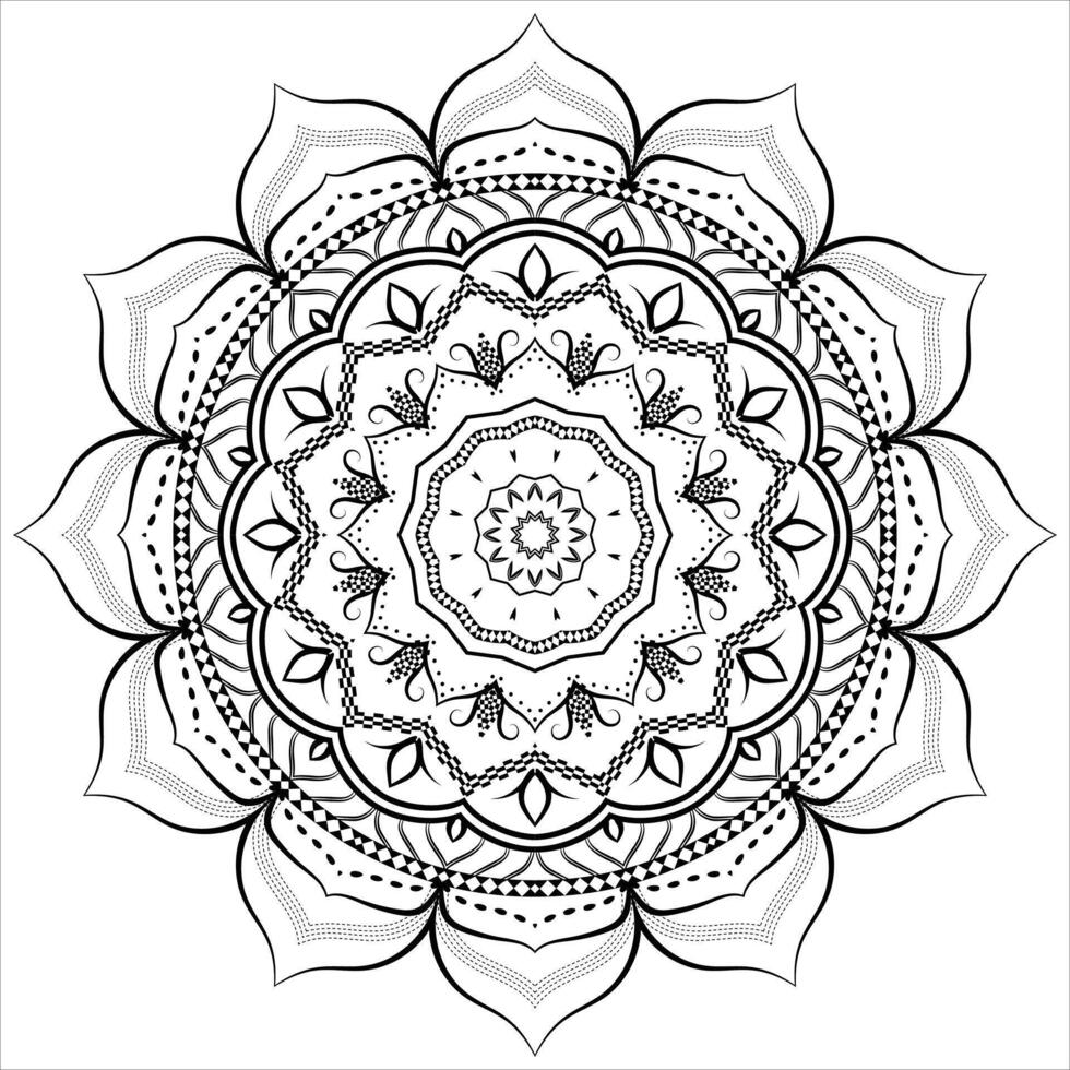 Artistic Linear Mandala Ornamental Background Design vector