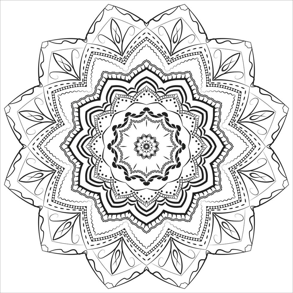 Artistic Mandala Patterns Featuring Linear Designs vector