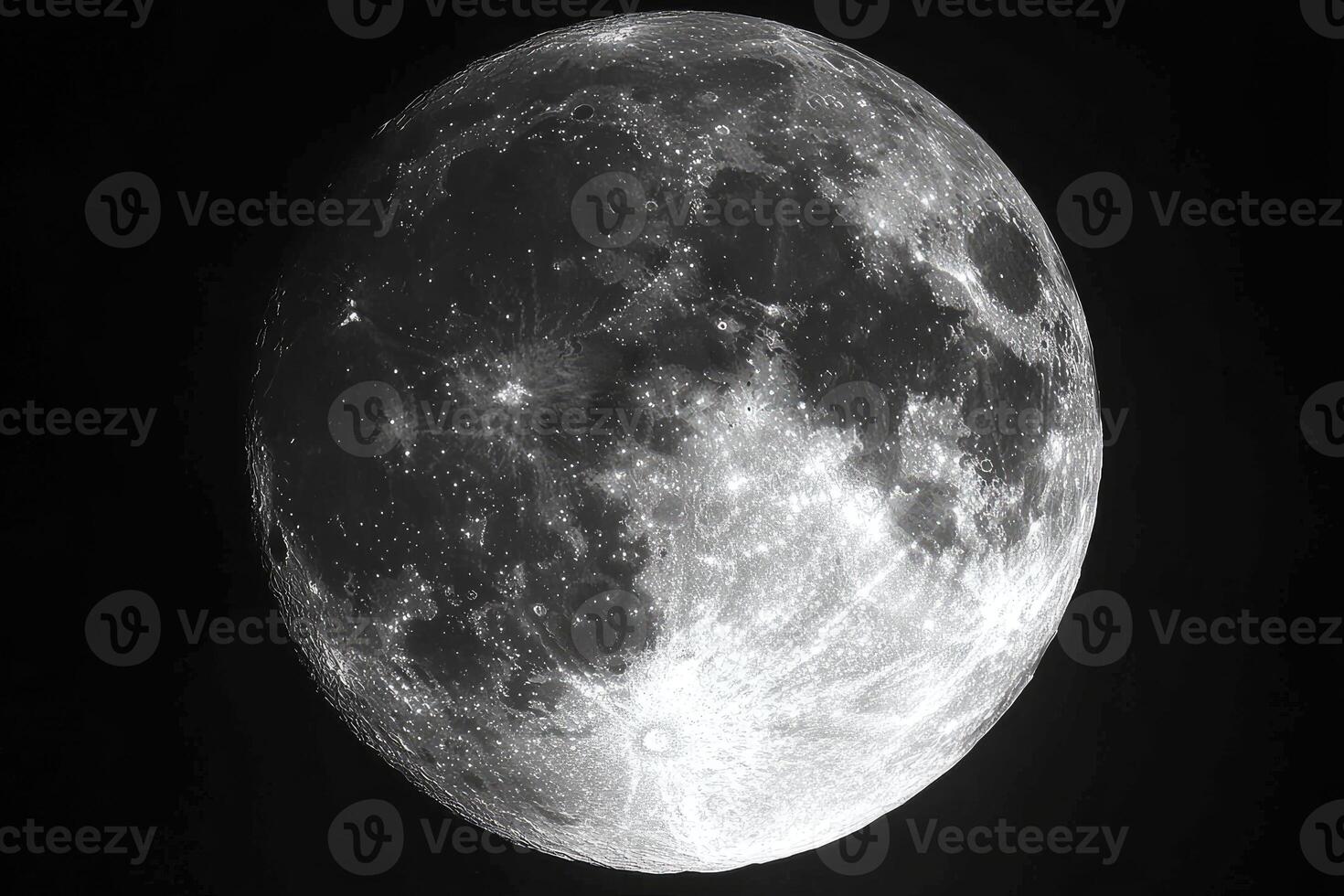 A Close-up View of the Moon's Surface, Revealing Craters and Texture photo