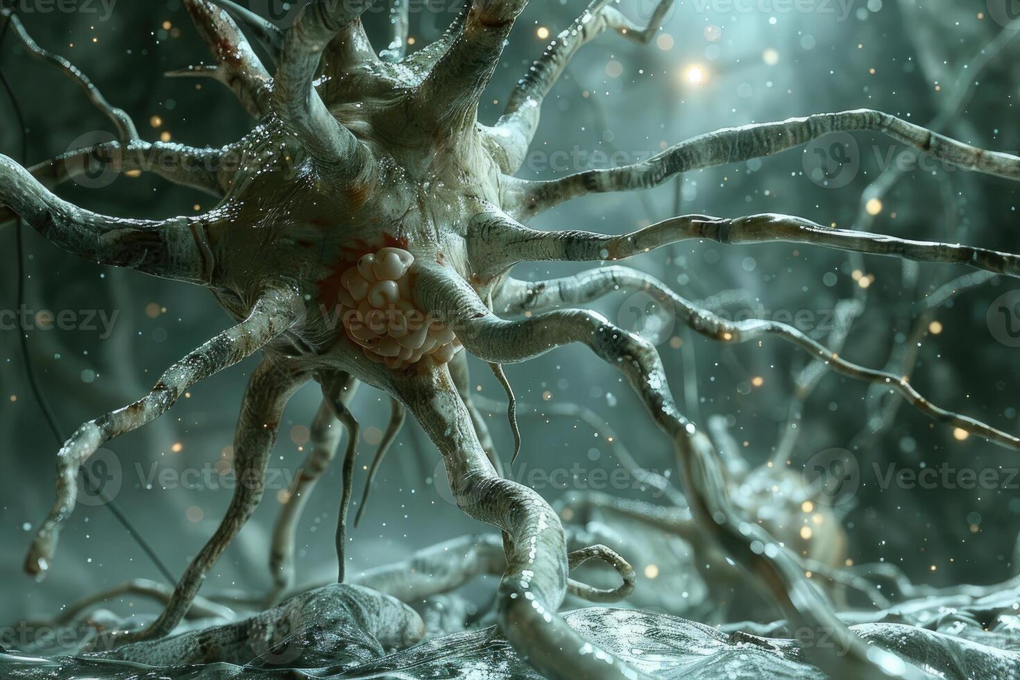 A Close-Up View of a Twisted, Branching, Organic Structure photo