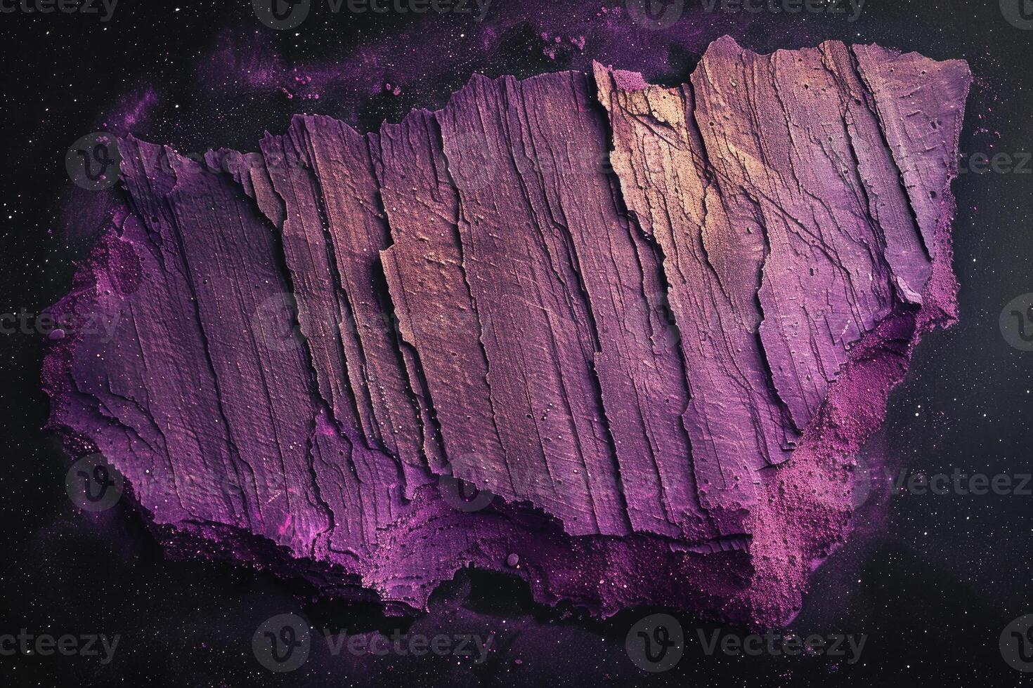 Abstract Purple and Gold Textured Art with Starry Background photo