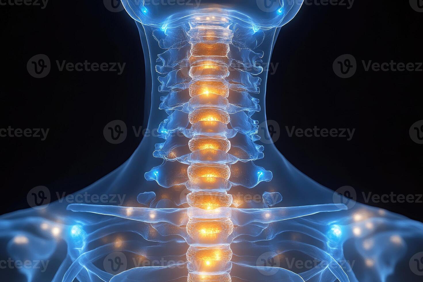 The human spine and neck photo