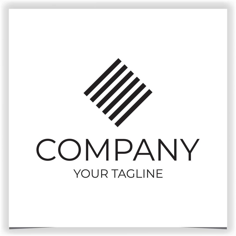 abstract rectangle logo design template vector