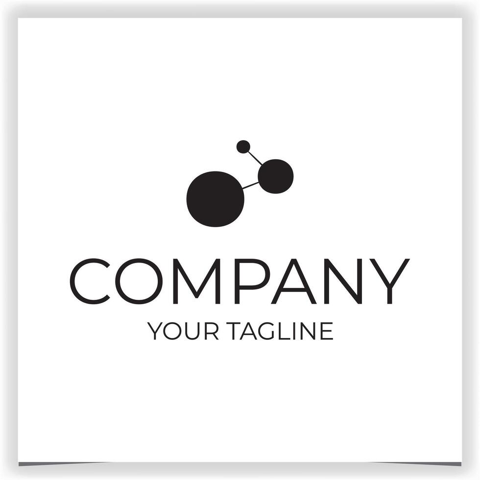 molecule logo design template vector