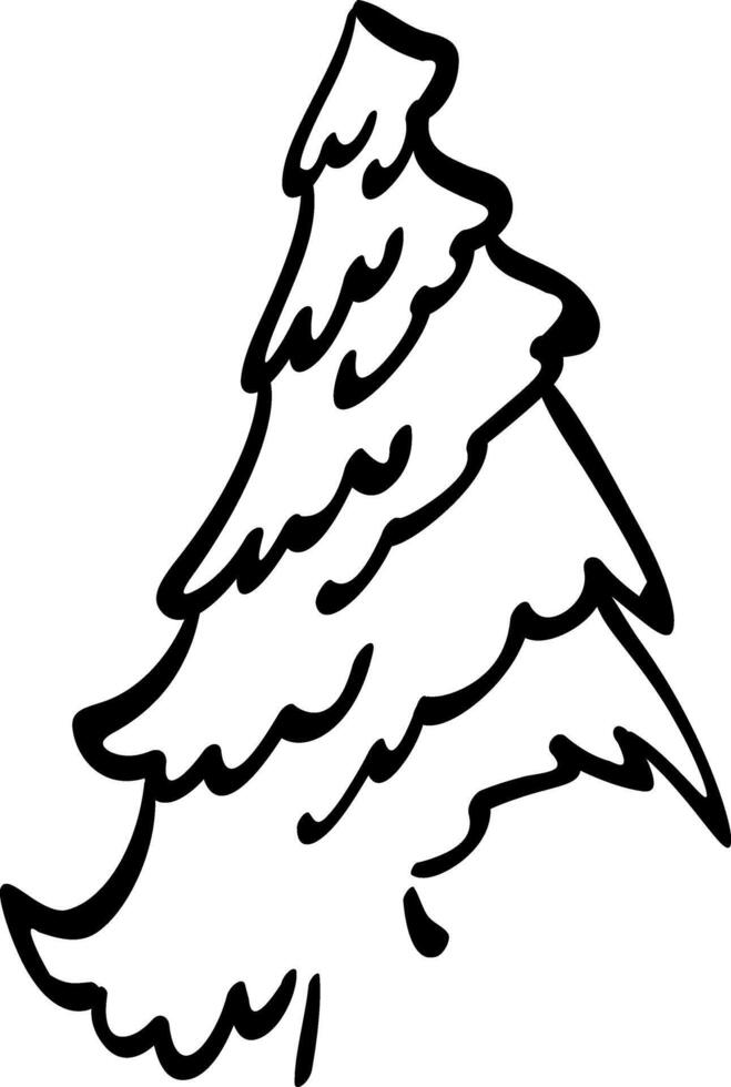A Christmas tree is a holiday decoration in winter. vector