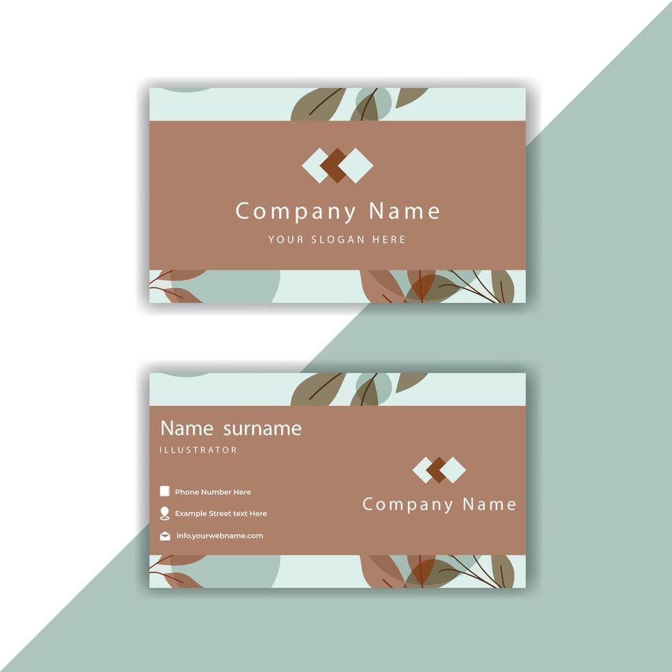 Print colorful abstract Visiting Card. vector