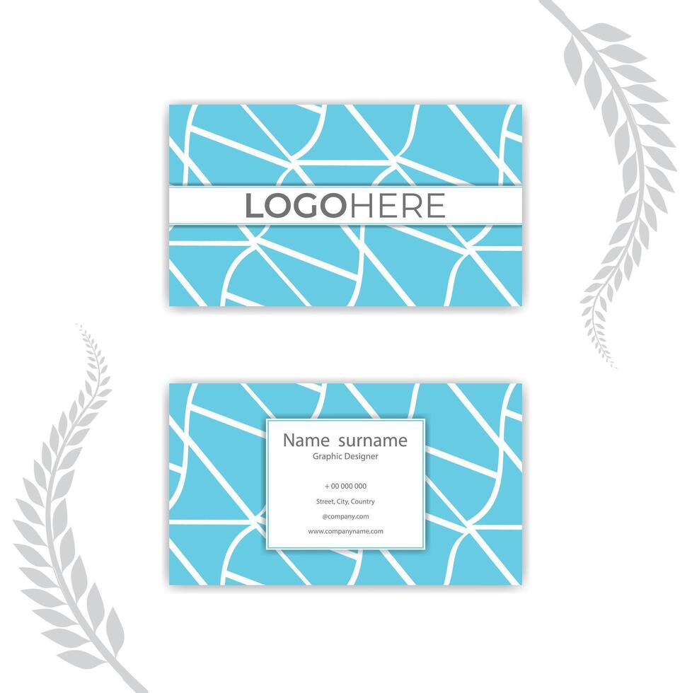 Print stylish abstract business card template. vector
