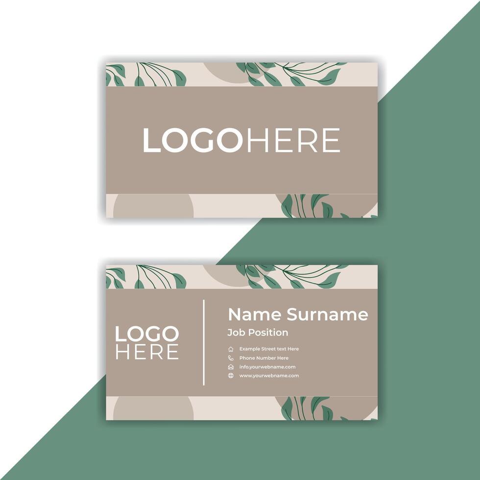 Print floral modern business card designs . vector