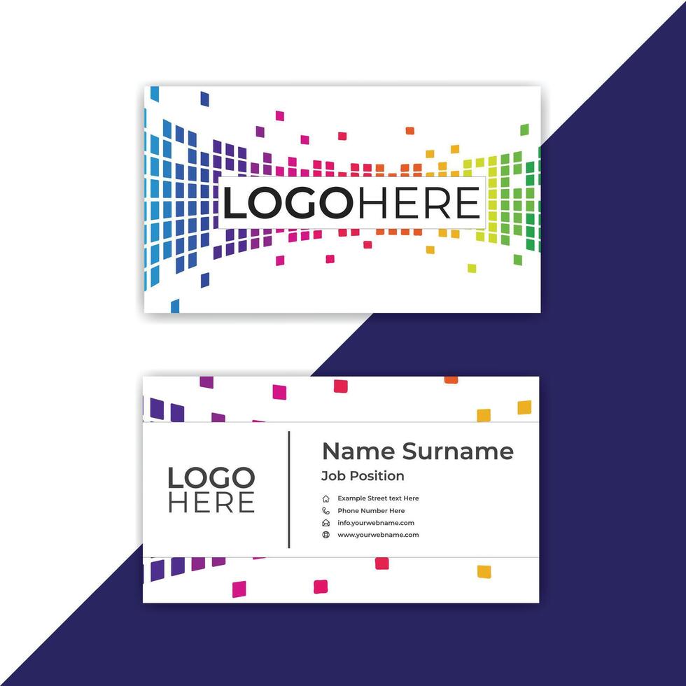Print colorful business card designs. vector
