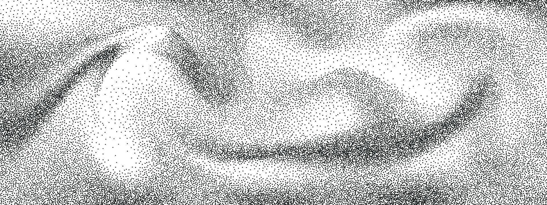 Noise gradient texture. Random gritty background. Monochrome halftone pattern. Distressed black and white elements. Vintage grunge backdrop. vector