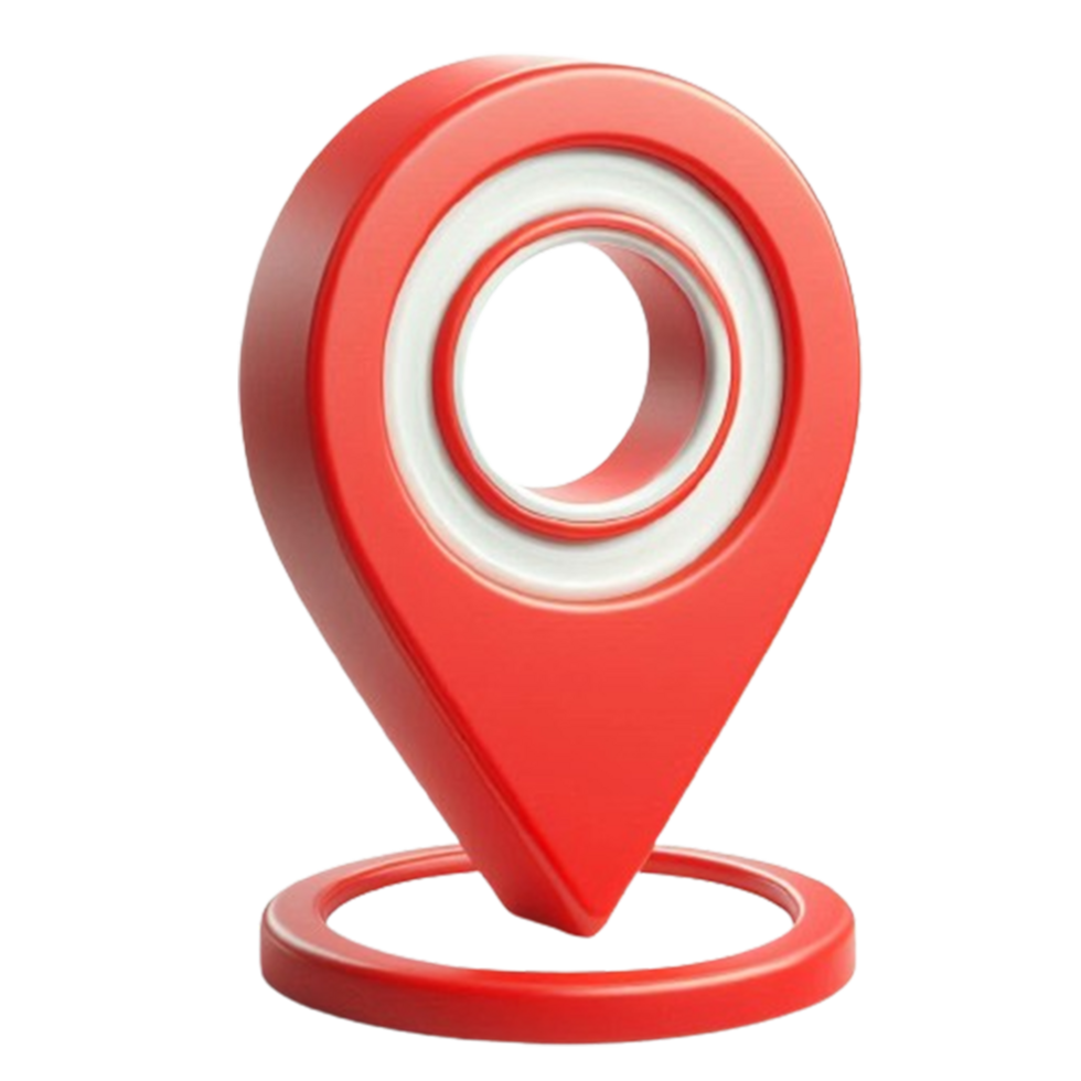 A red location marker with a white circle png
