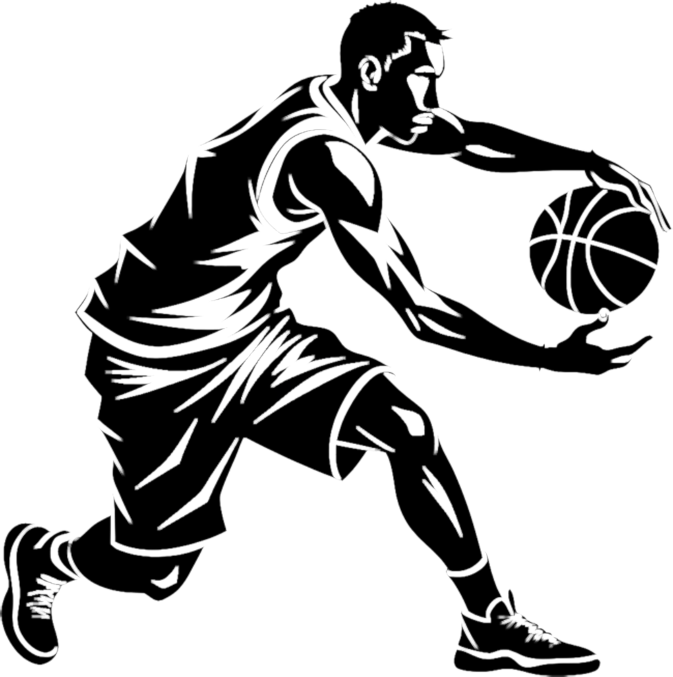 Basketball Player Art Clipart. . png