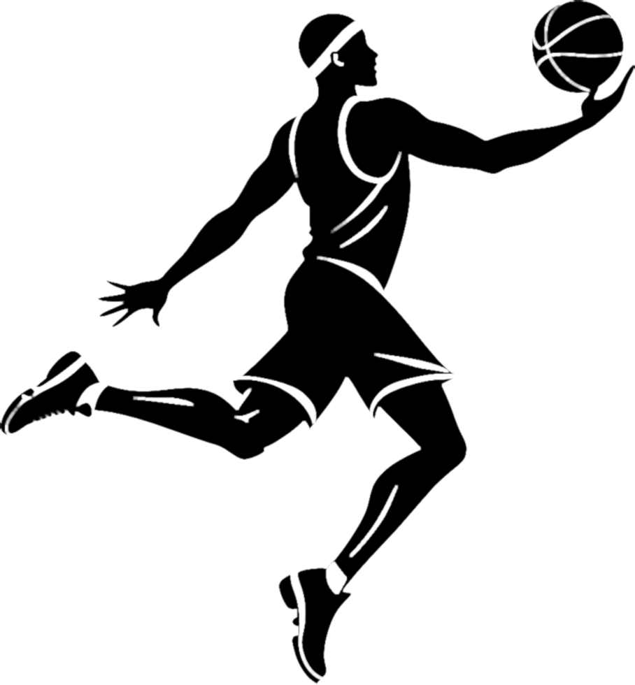 Basketball Player Jump Clipart. . png