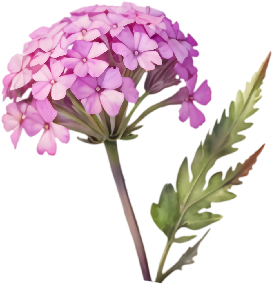 High-resolution watercolor painting of Desert Sand Verbena flowers. . png