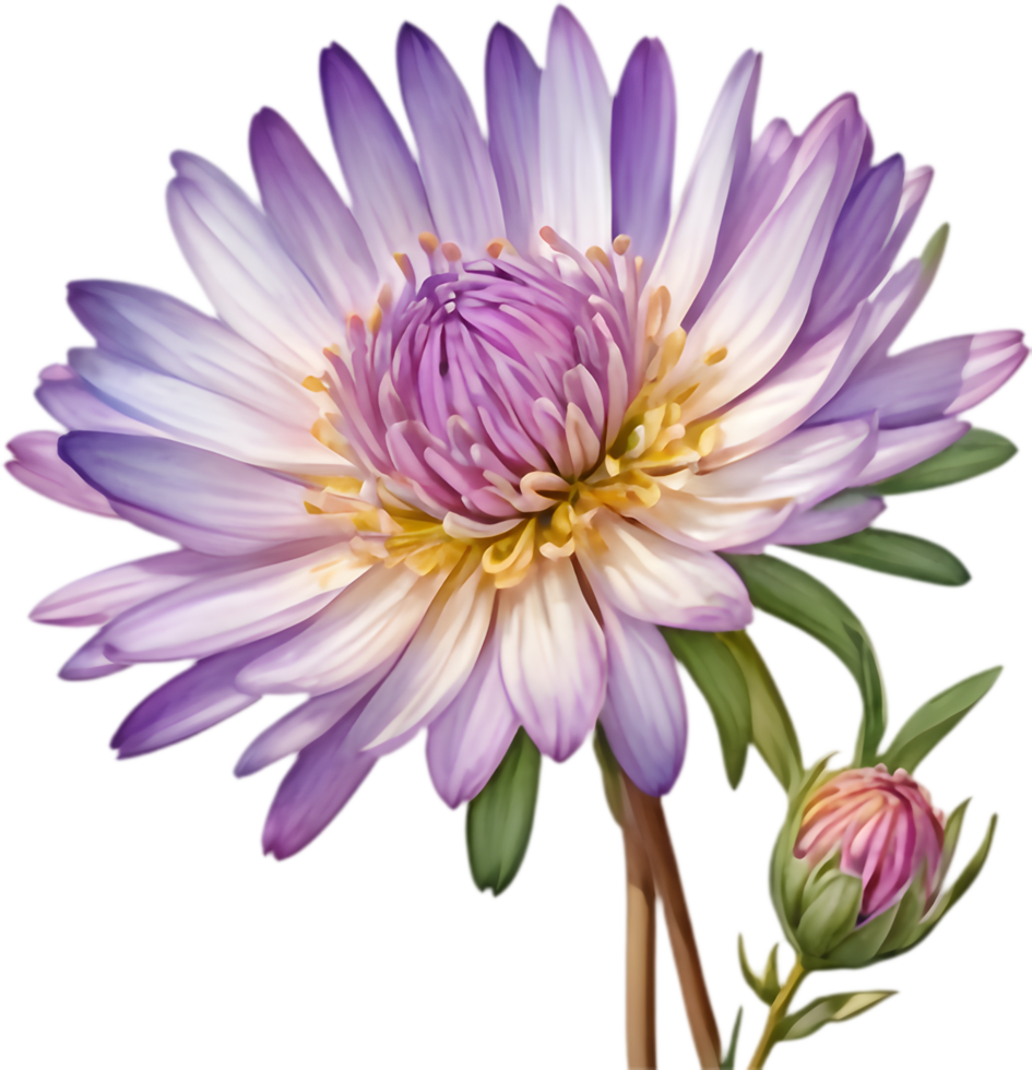 Captivating Mojave Aster Flower Watercolor Art for Everyone. . png
