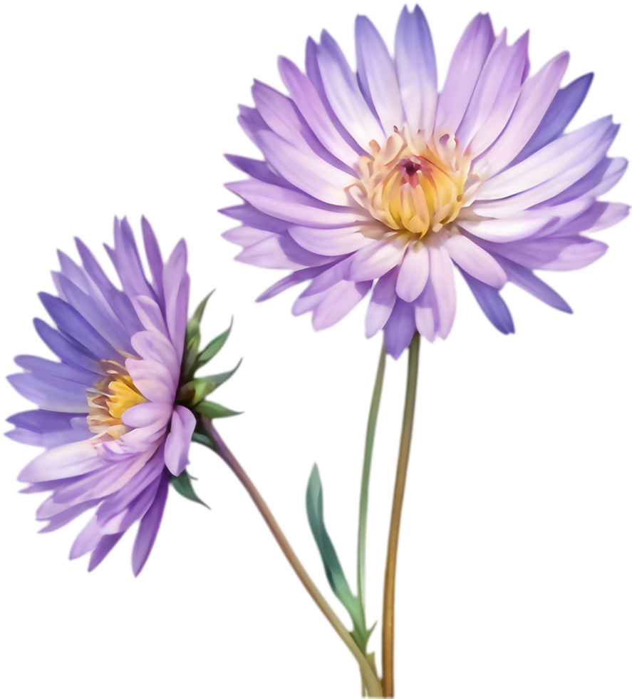 Bright Mojave Aster Flower Watercolor Painting for All. . png