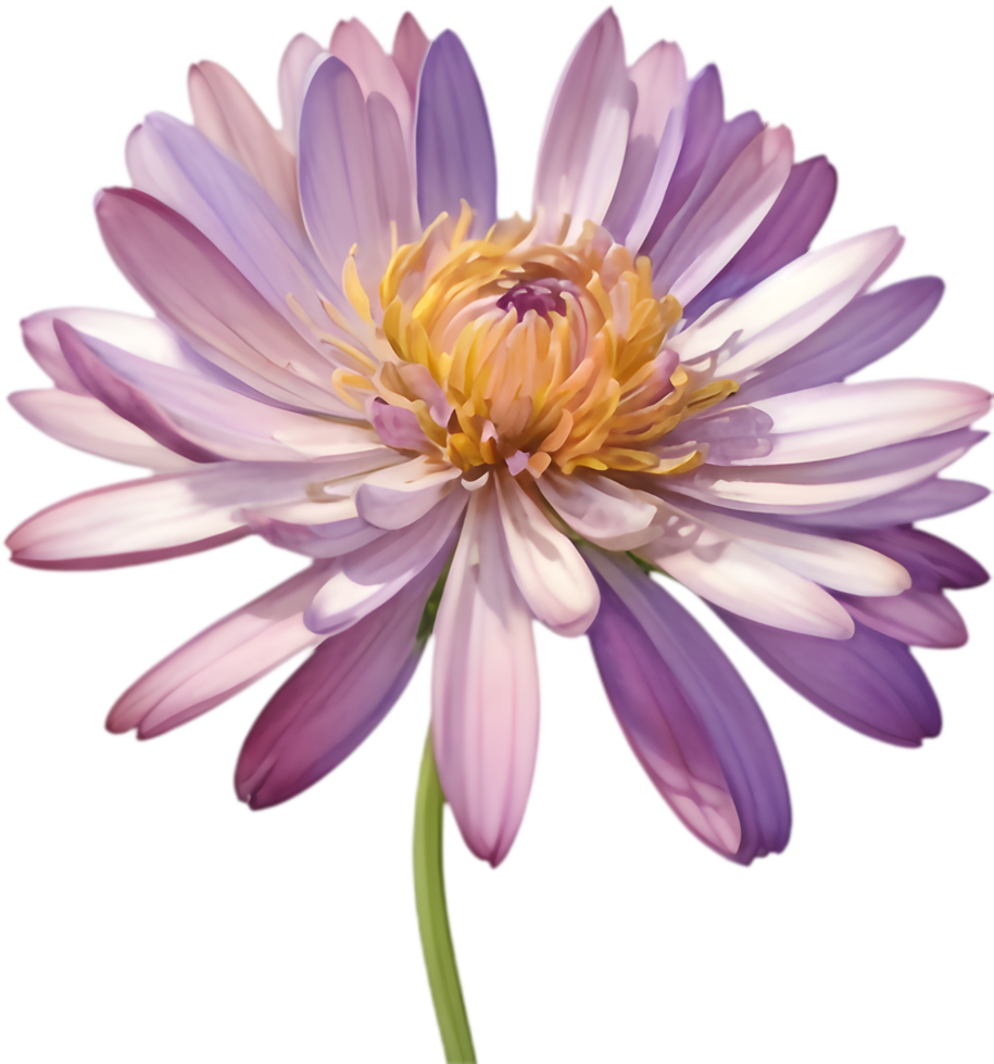 Eye-Catching Watercolor of Mojave Aster Flower for Crafts. . png