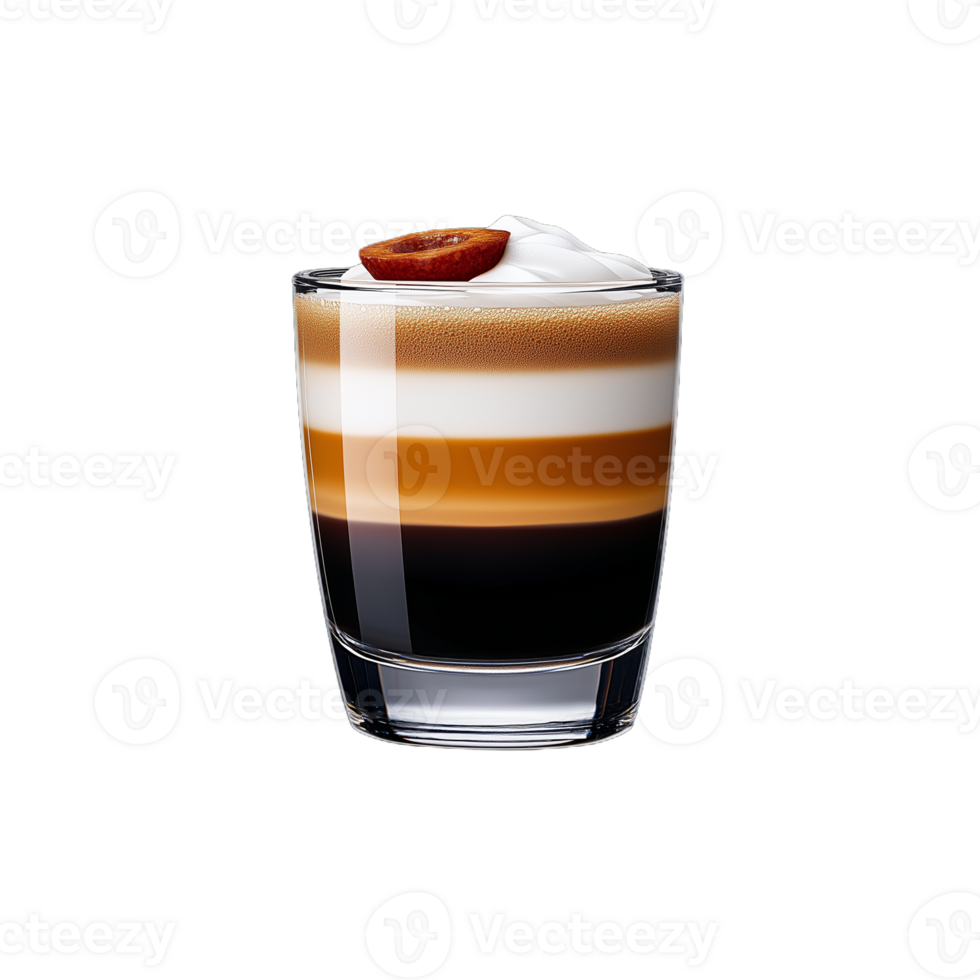 geschichtet Kaffee Kunst im Glas mit transparent Hintergrund 50906574 PNG