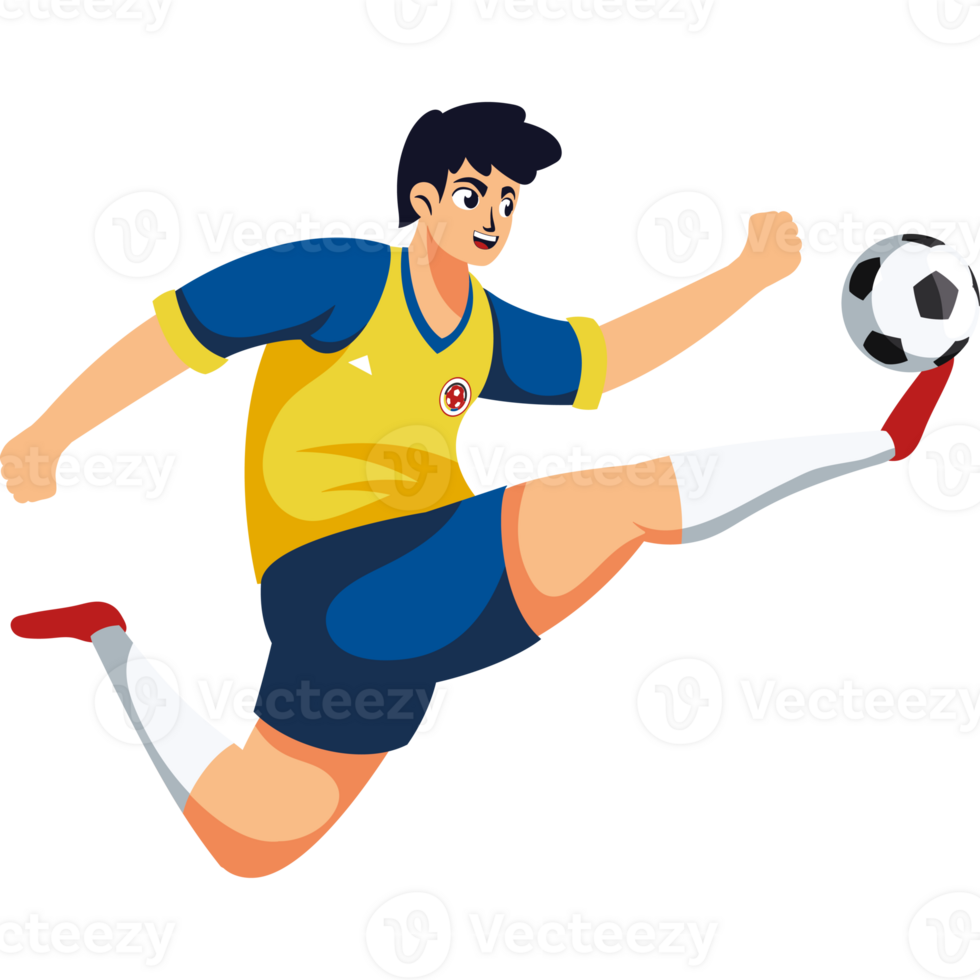 soccer colombia player with ball png