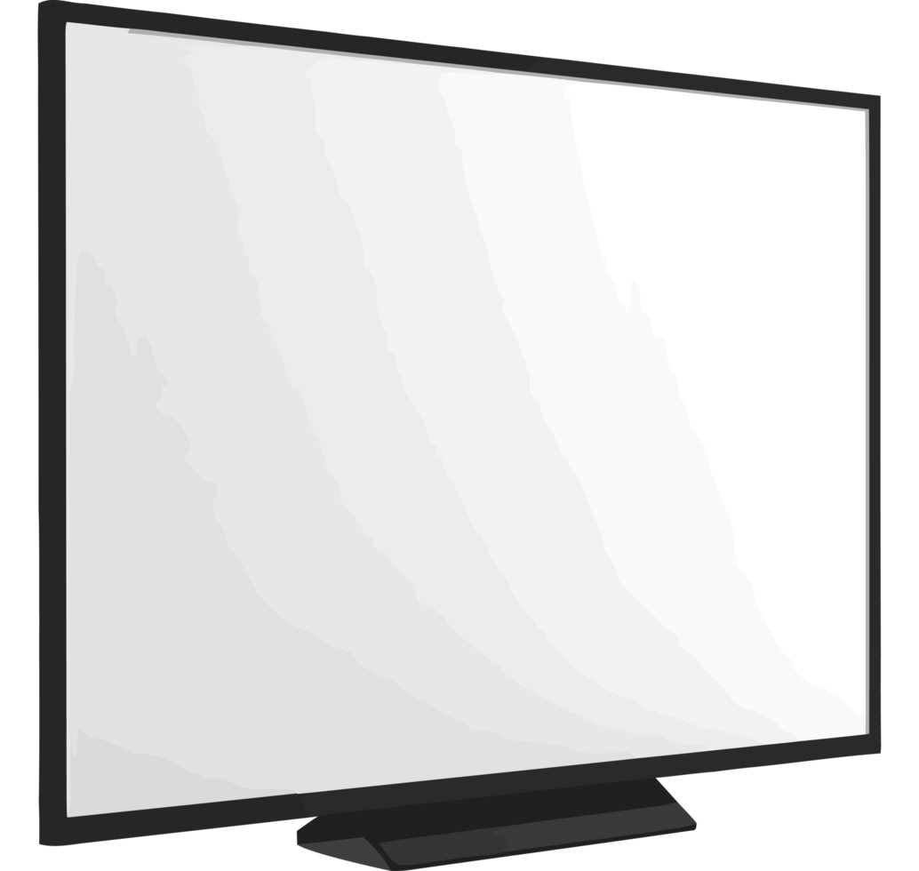 A white screen with a black frame on a black background png