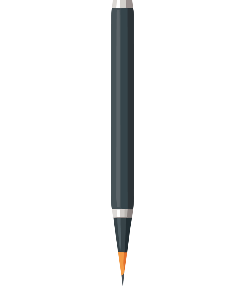 A black and white pencil on a black background png