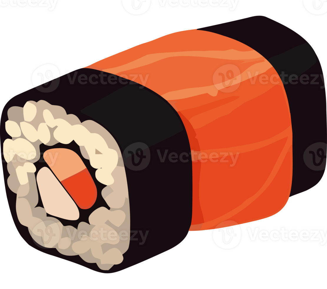Sushi roll icon isolated png