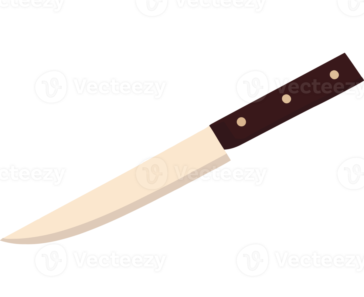 Knife icon with wooden handle png