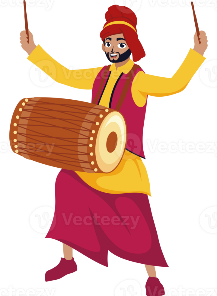 lohri indian drummer png