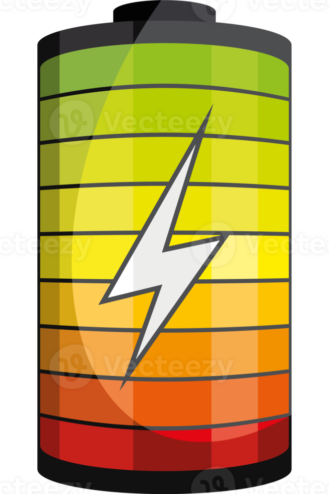 high performance battery charged png