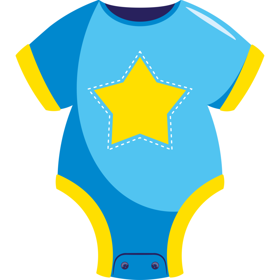 baby shower blue bodysuit png