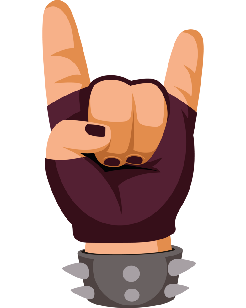 heavy metal hand up png