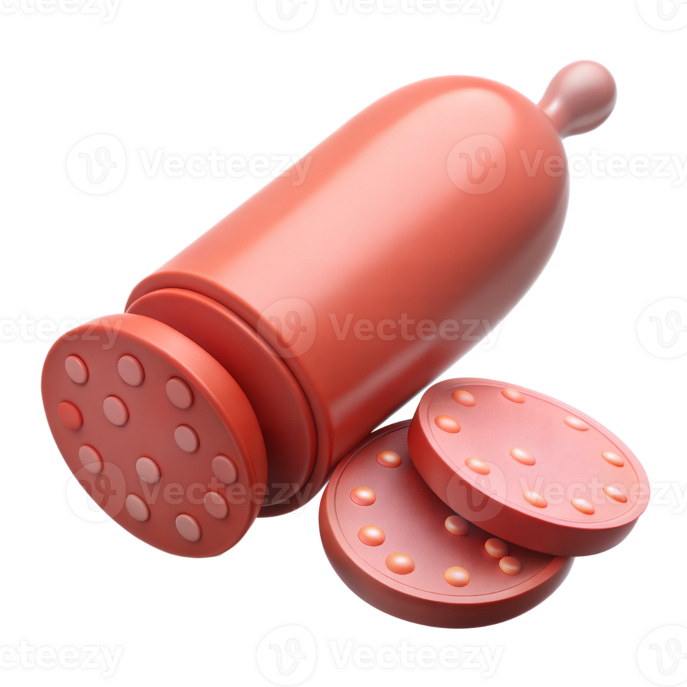 A Single Smoked Sausage Lying Open With Two Slices png