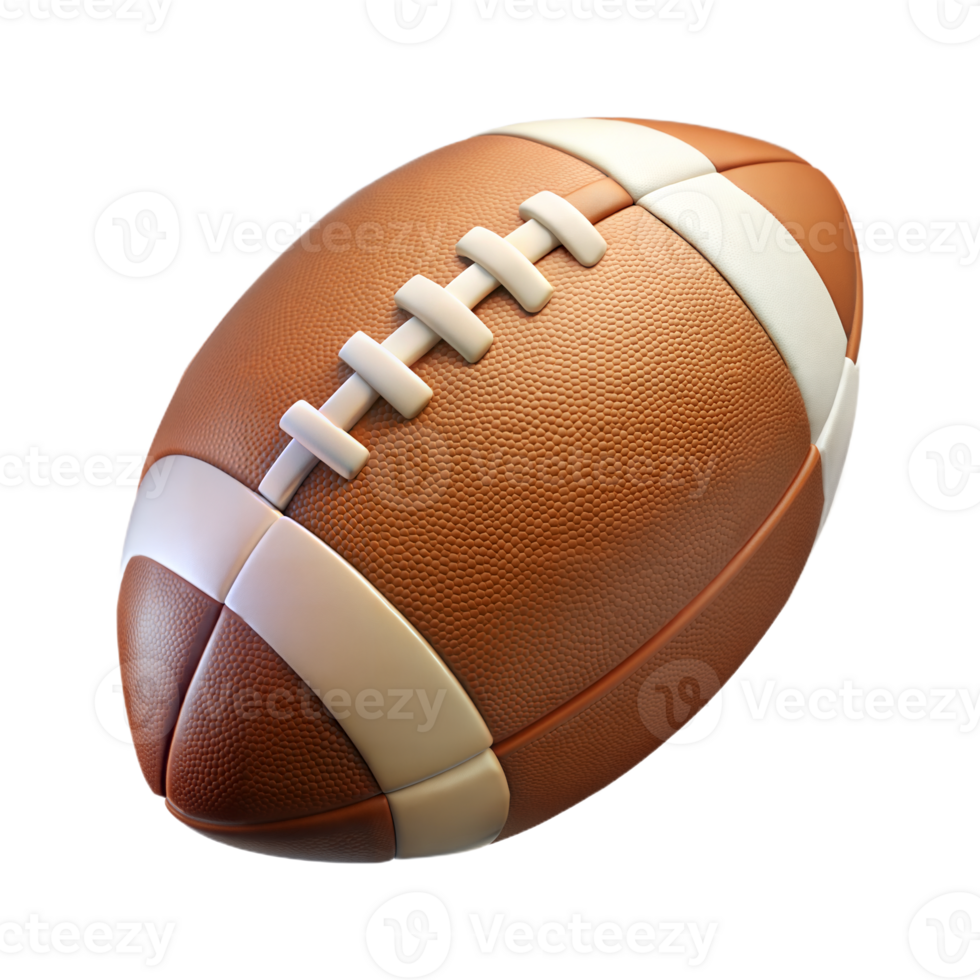Brown And White American Football Ball Isolated On Transparent Background png