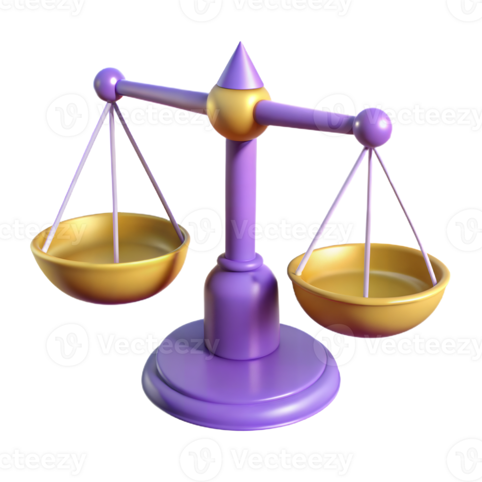 3d reso viola scala con d'oro ciotole png