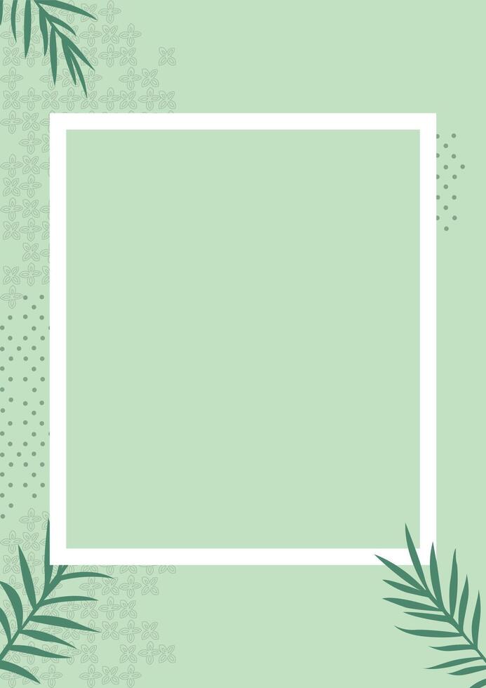 Free green aesthetic background template vector