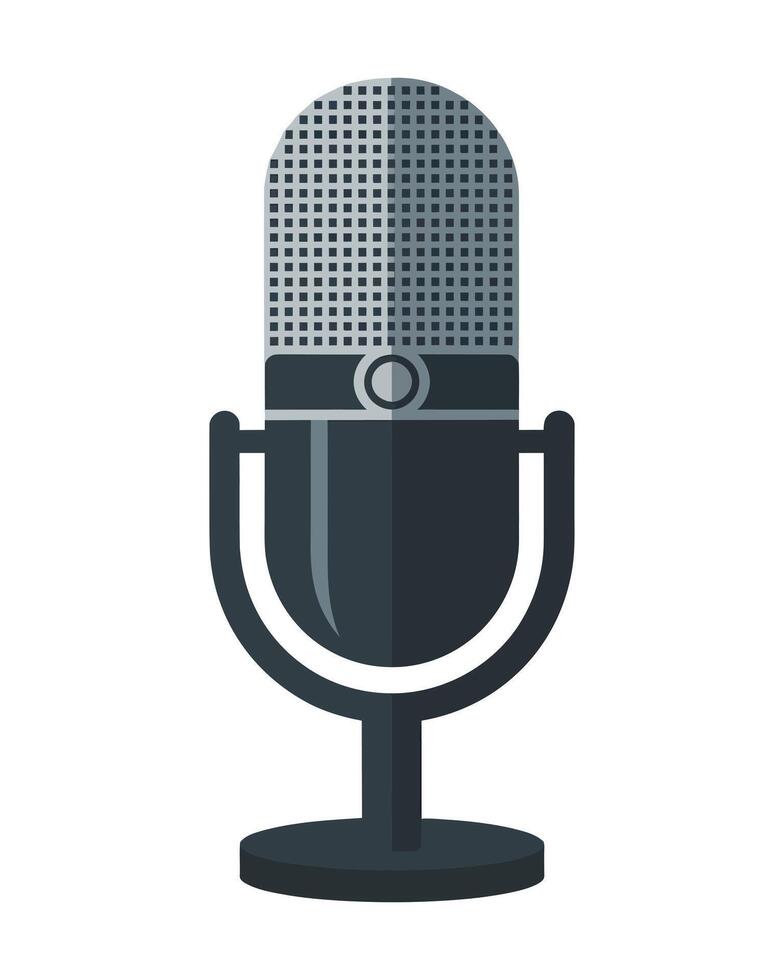 Microphone icon on white background vector