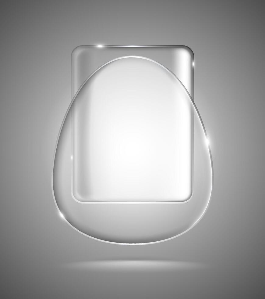 Lightened glass geometric shapes vector