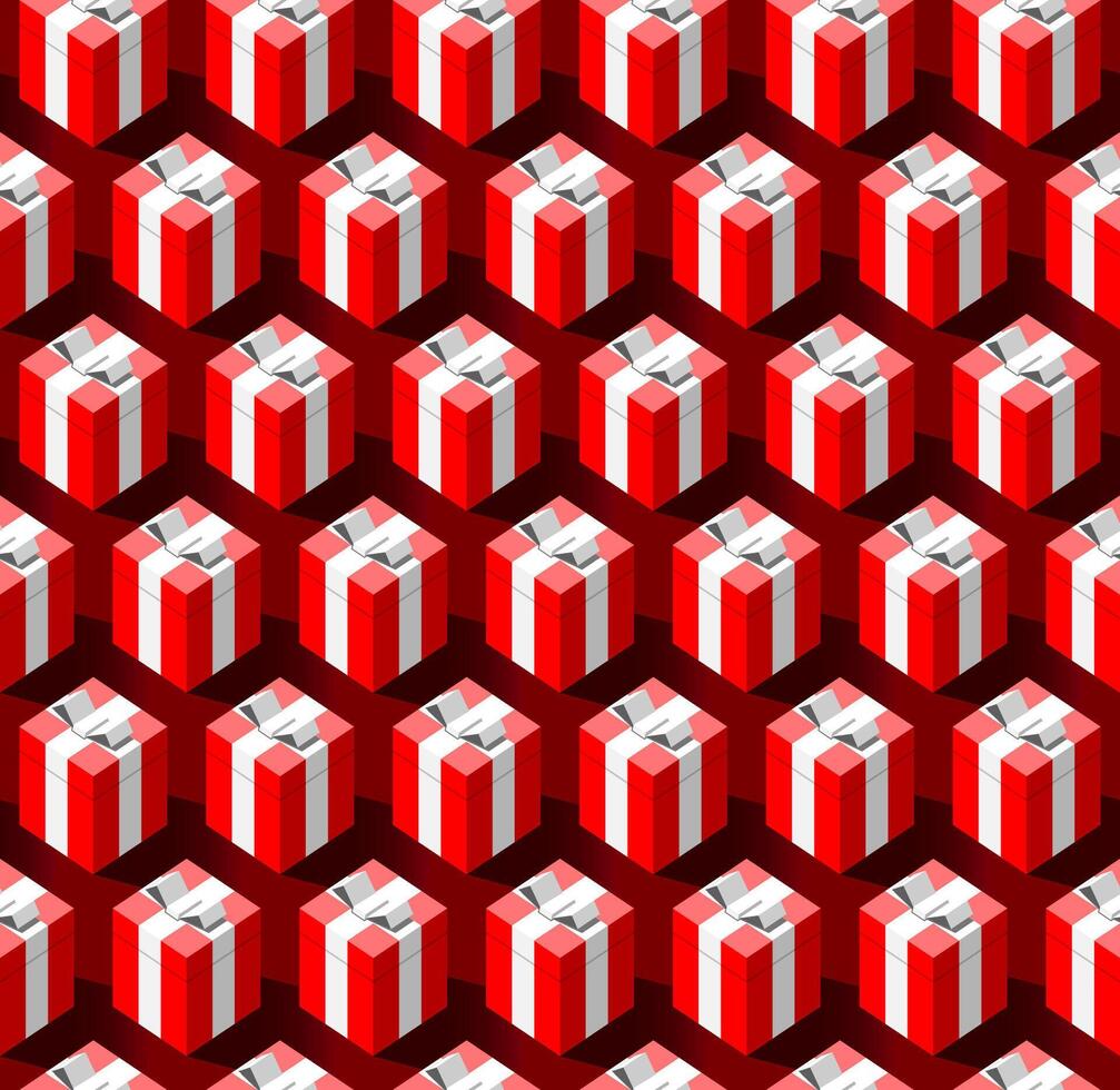 Seamless pattern with gift boxes vector