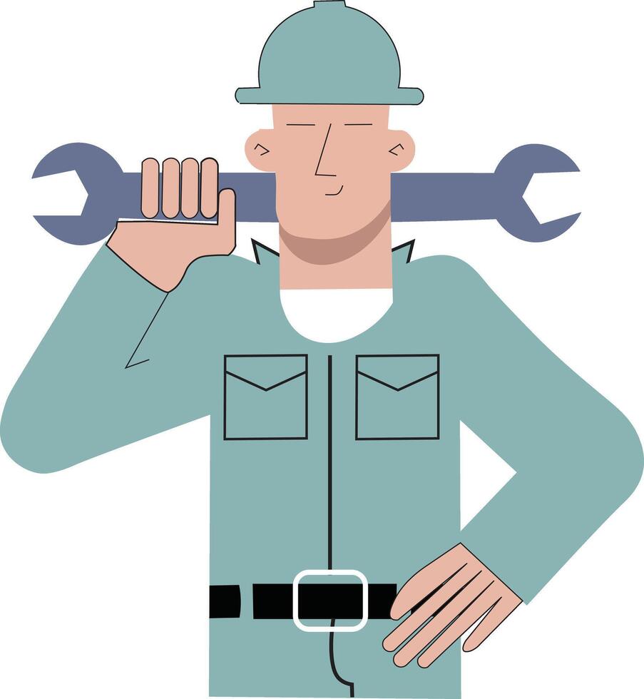 an illustration of an engnieer vector