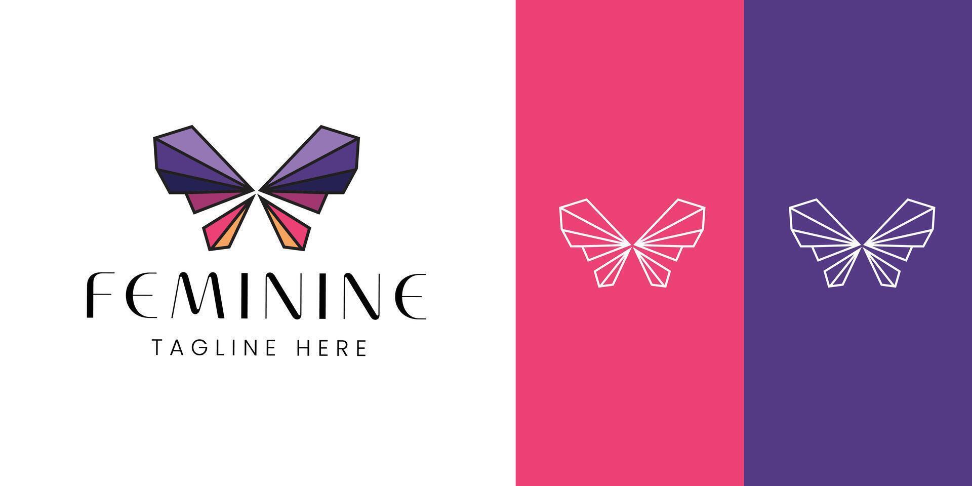 modern creative purple colorful Butterfly icon or logo design templet for business vector