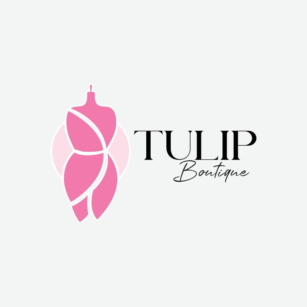 The logo for tulip boutique vector