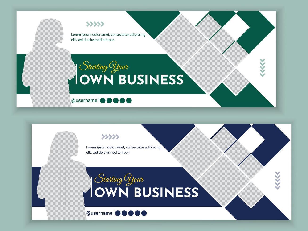 Business banner template with modern design vector