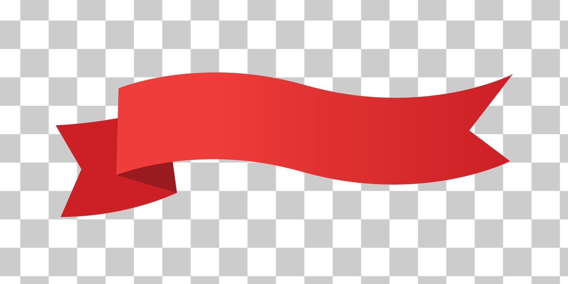 Red ribbon wavy element collection. illustration vector