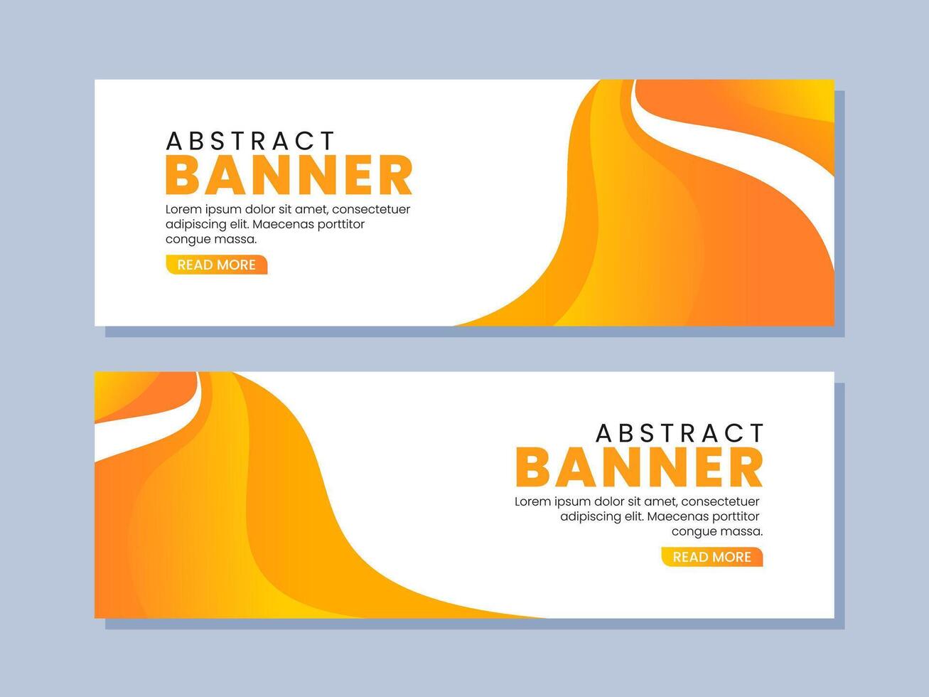 Abstract yellow waves banner template vector